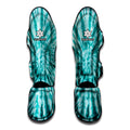 Turquoise Tie Dye Print Muay Thai Shin Guards