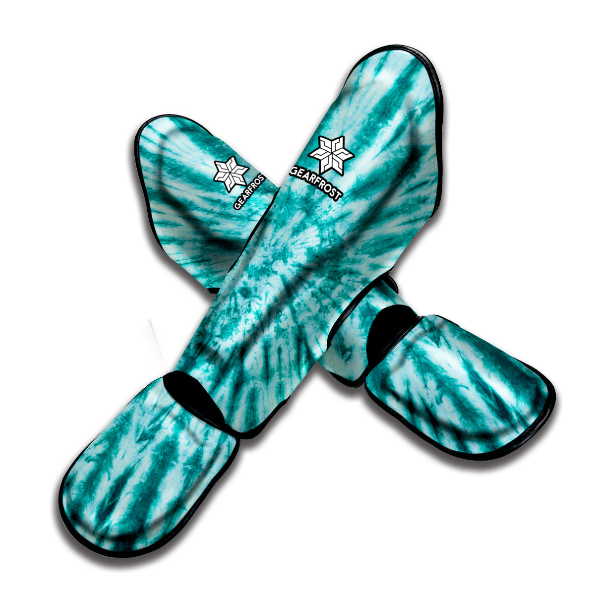 Turquoise Tie Dye Print Muay Thai Shin Guard