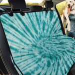 Turquoise Tie Dye Print Pet Car Back Seat Cover