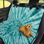 Turquoise Tie Dye Print Pet Car Back Seat Cover