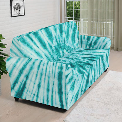 Turquoise Tie Dye Print Sofa Cover