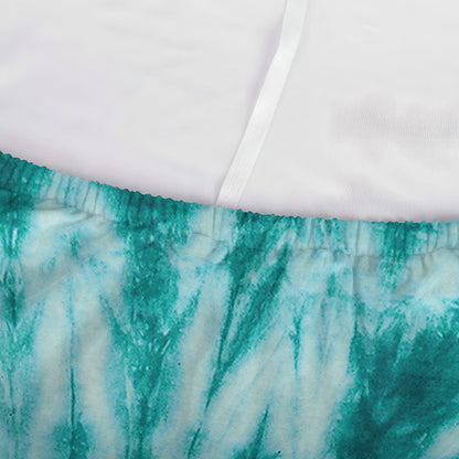 Turquoise Tie Dye Print Sofa Cover