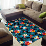 Turquoise Tropical Hawaii Pattern Print Area Rug GearFrost