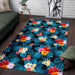 Turquoise Tropical Hawaii Pattern Print Area Rug GearFrost