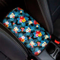 Turquoise Tropical Hawaii Pattern Print Car Center Console Cover