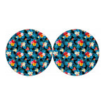 Turquoise Tropical Hawaii Pattern Print Car Coasters