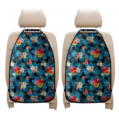 Turquoise Tropical Hawaii Pattern Print Car Seat Organizers
