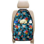Turquoise Tropical Hawaii Pattern Print Car Seat Organizers