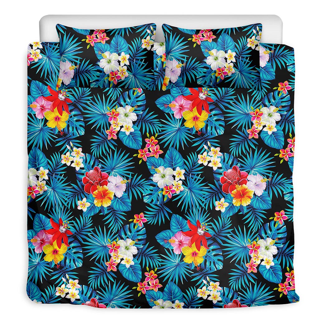 Turquoise Tropical Hawaii Pattern Print Duvet Cover Bedding Set