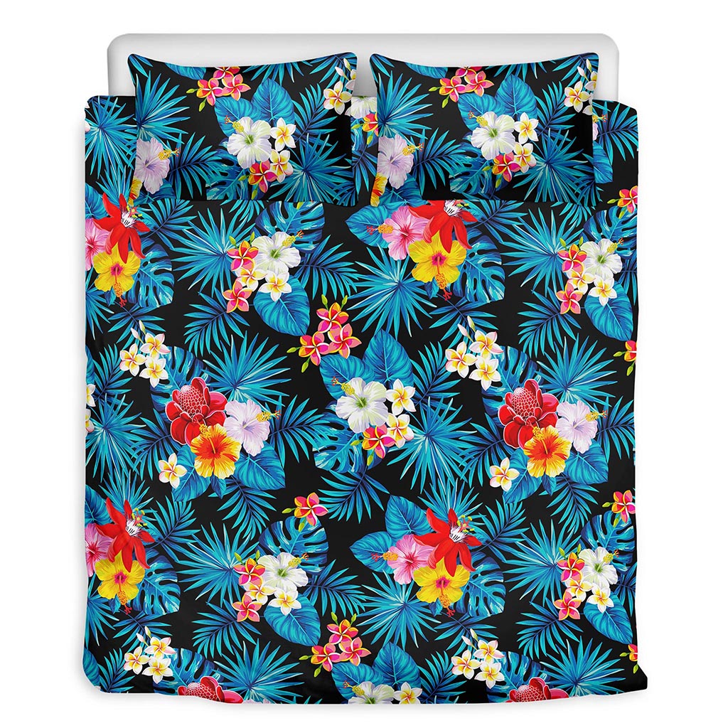 Turquoise Tropical Hawaii Pattern Print Duvet Cover Bedding Set