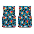 Turquoise Tropical Hawaii Pattern Print Front Car Floor Mats