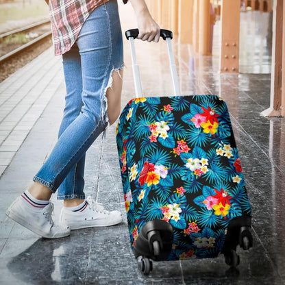 Turquoise Tropical Hawaii Pattern Print Luggage Cover GearFrost