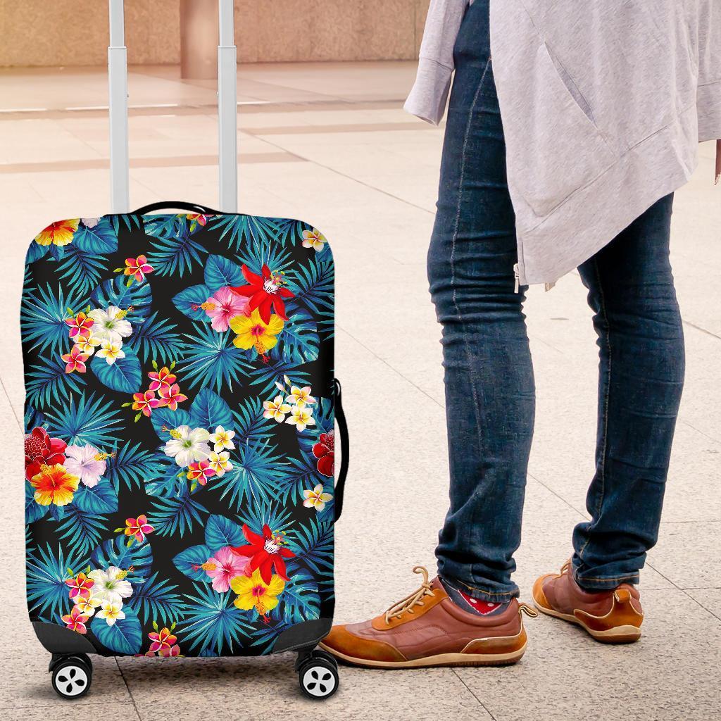 Turquoise Tropical Hawaii Pattern Print Luggage Cover GearFrost
