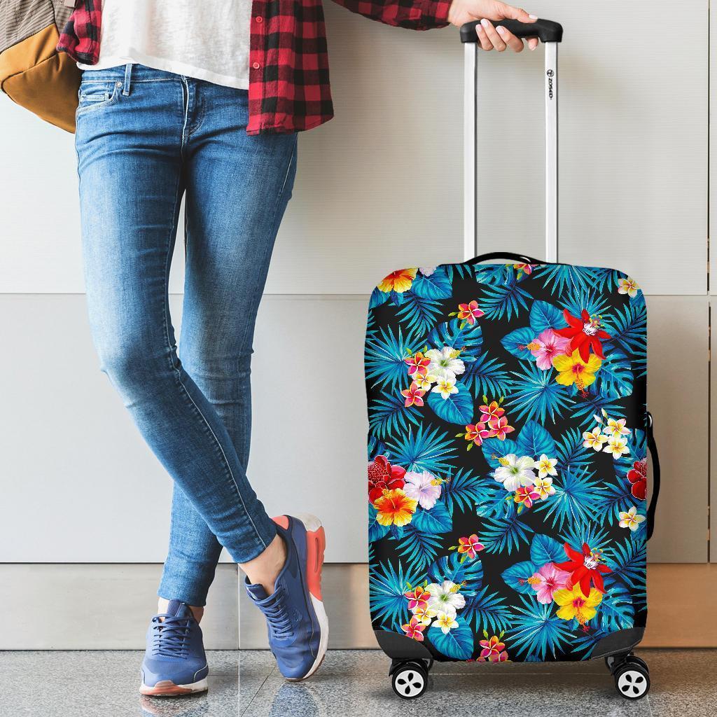 Turquoise Tropical Hawaii Pattern Print Luggage Cover GearFrost