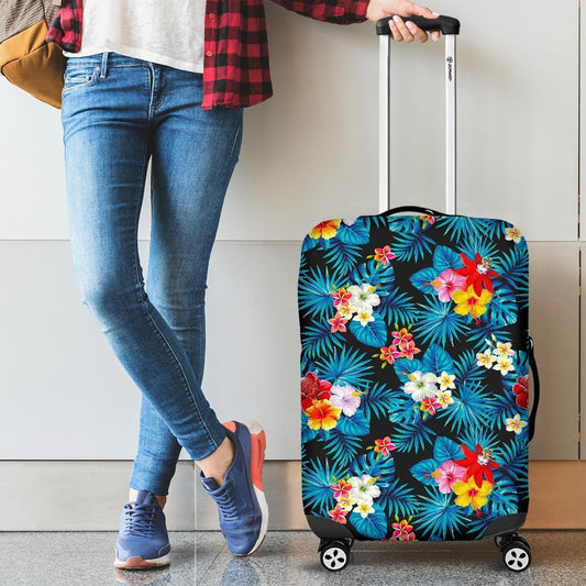Turquoise Tropical Hawaii Pattern Print Luggage Cover GearFrost