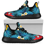 Turquoise Tropical Hawaii Pattern Print Mesh Knit Shoes GearFrost