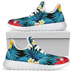 Turquoise Tropical Hawaii Pattern Print Mesh Knit Shoes GearFrost