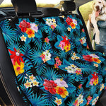 Turquoise Tropical Hawaii Pattern Print Pet Car Back Seat Cover