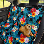 Turquoise Tropical Hawaii Pattern Print Pet Car Back Seat Cover