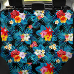 Turquoise Tropical Hawaii Pattern Print Pet Car Back Seat Cover