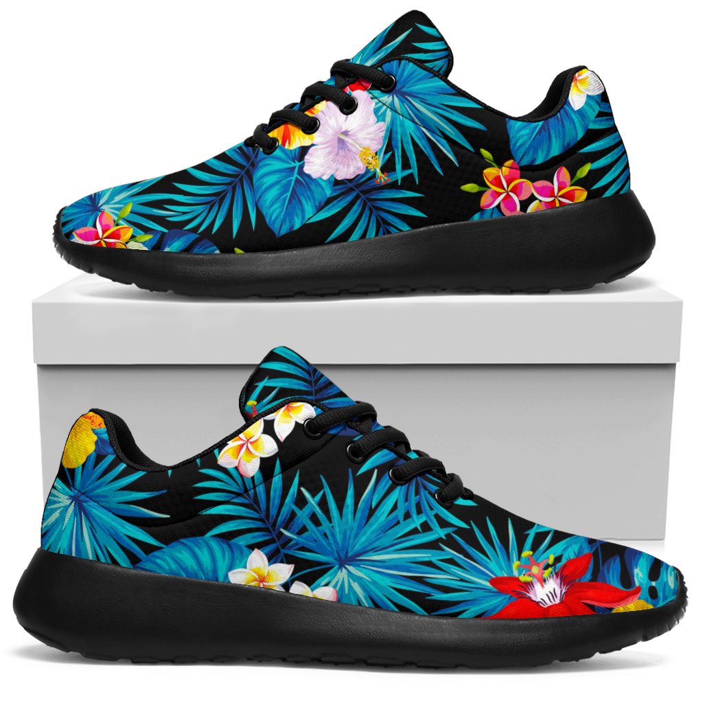 Turquoise Tropical Hawaii Pattern Print Sport Shoes GearFrost