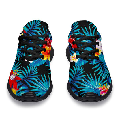 Turquoise Tropical Hawaii Pattern Print Sport Shoes GearFrost