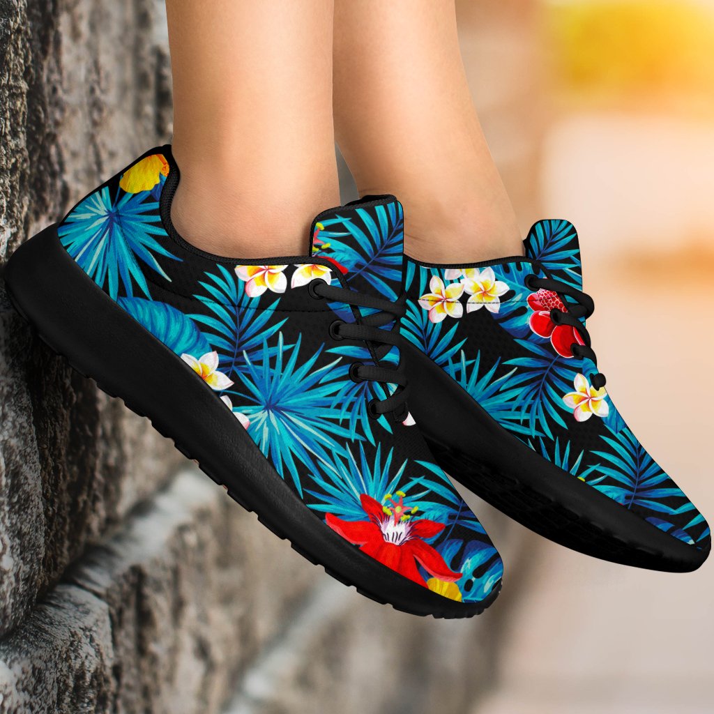 Turquoise Tropical Hawaii Pattern Print Sport Shoes GearFrost