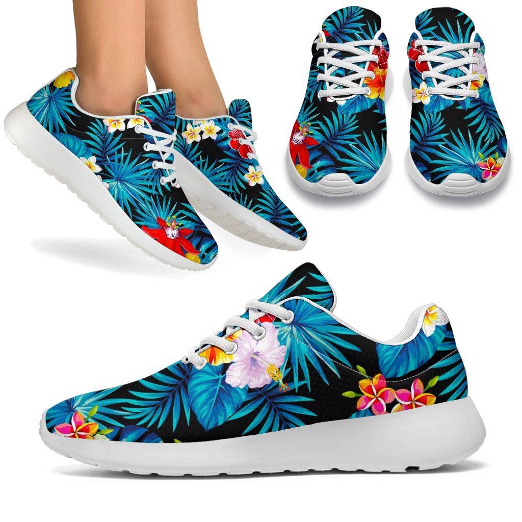 Turquoise Tropical Hawaii Pattern Print Sport Shoes GearFrost