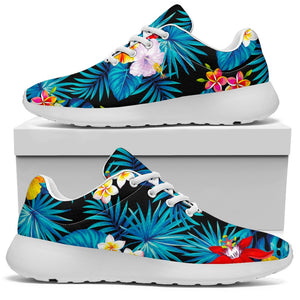 Turquoise Tropical Hawaii Pattern Print Sport Shoes GearFrost