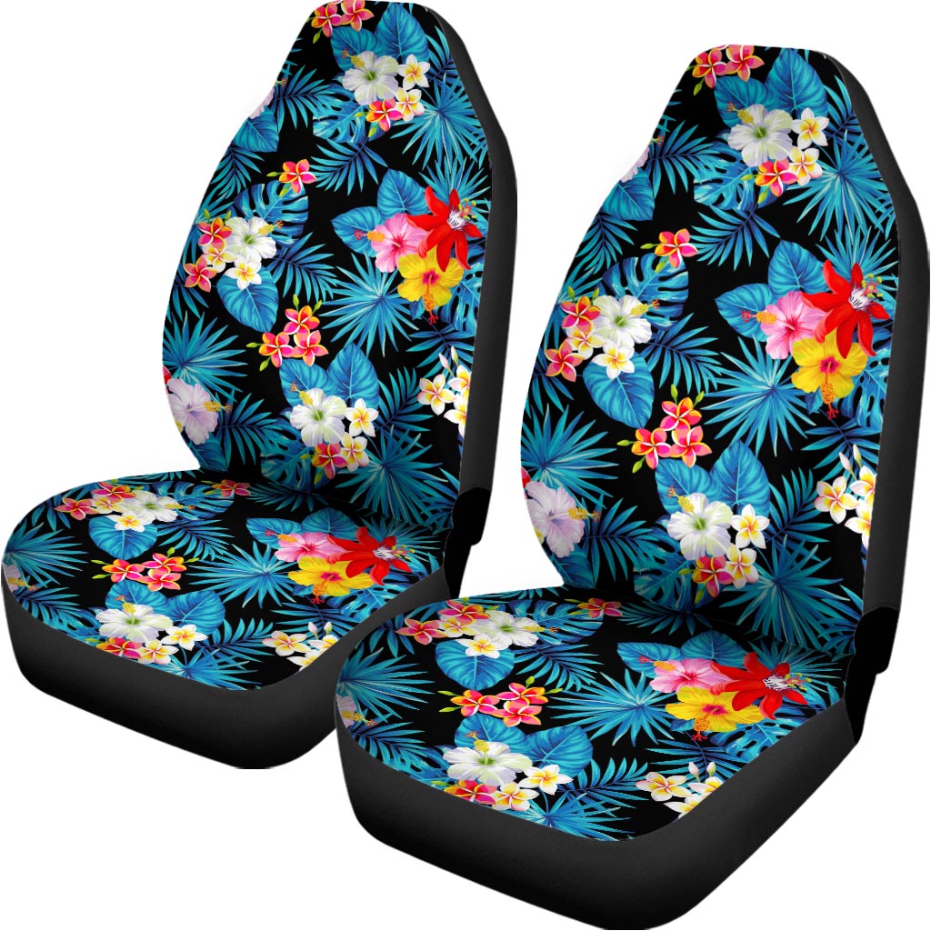 Turquoise Tropical Hawaii Pattern Print Universal Fit Car Seat Covers