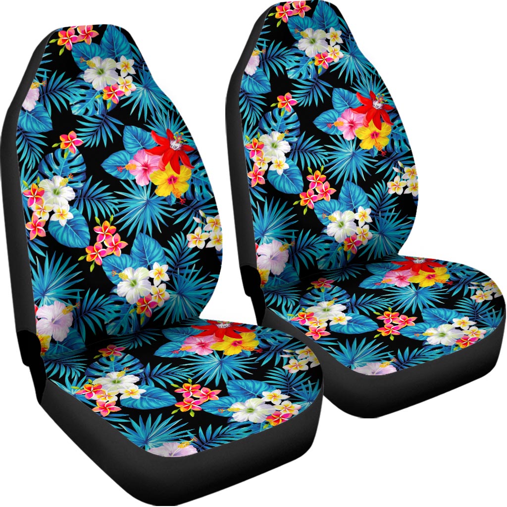 Turquoise Tropical Hawaii Pattern Print Universal Fit Car Seat Covers