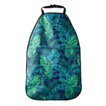 Turquoise Tropical Leaf Pattern Print Car Seat Organizers