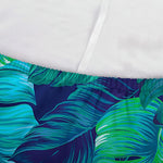 Turquoise Tropical Leaf Pattern Print Sofa Cover