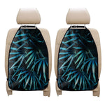 Turquoise Tropical Leaves Print Car Seat Organizers