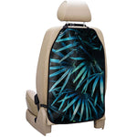 Turquoise Tropical Leaves Print Car Seat Organizers