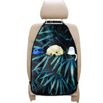 Turquoise Tropical Leaves Print Car Seat Organizers