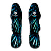 Turquoise Tropical Leaves Print Muay Thai Shin Guard