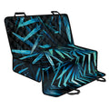 Turquoise Tropical Leaves Print Pet Car Back Seat Cover