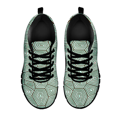 Turtle Shell Pattern Print Black Sneakers
