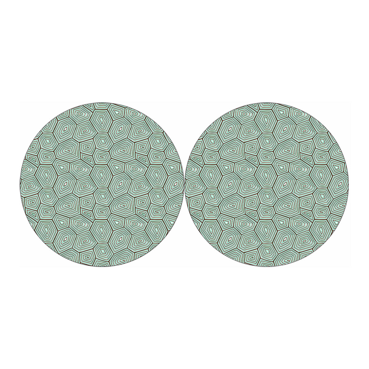 Turtle Shell Pattern Print Car Coasters