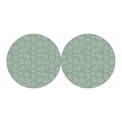 Turtle Shell Pattern Print Car Coasters