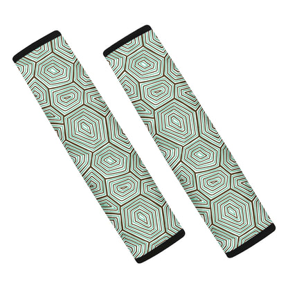Turtle Shell Pattern Print Car Seat Belt Covers