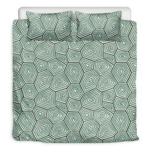 Turtle Shell Pattern Print Duvet Cover Bedding Set