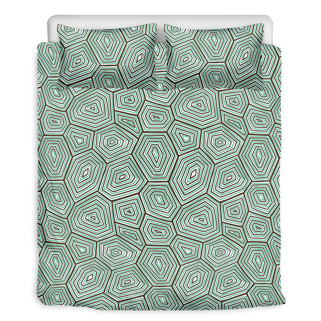 Turtle Shell Pattern Print Duvet Cover Bedding Set