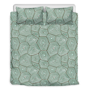 Turtle Shell Pattern Print Duvet Cover Bedding Set