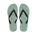 Turtle Shell Pattern Print Flip Flops