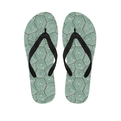 Turtle Shell Pattern Print Flip Flops