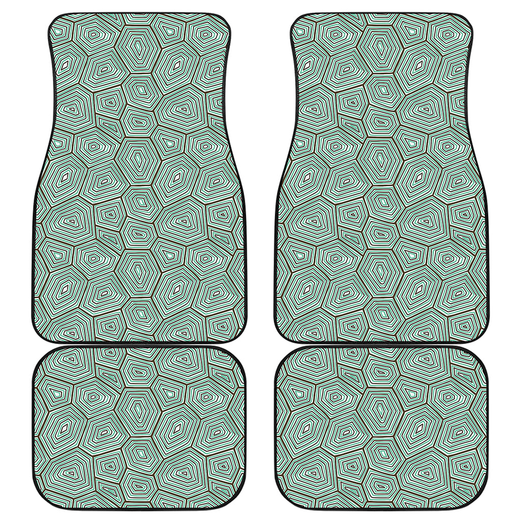 Turtle Shell Pattern Print Front and Back Car Floor Mats