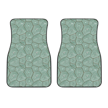 Turtle Shell Pattern Print Front Car Floor Mats