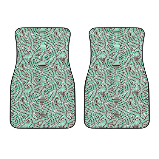 Turtle Shell Pattern Print Front Car Floor Mats